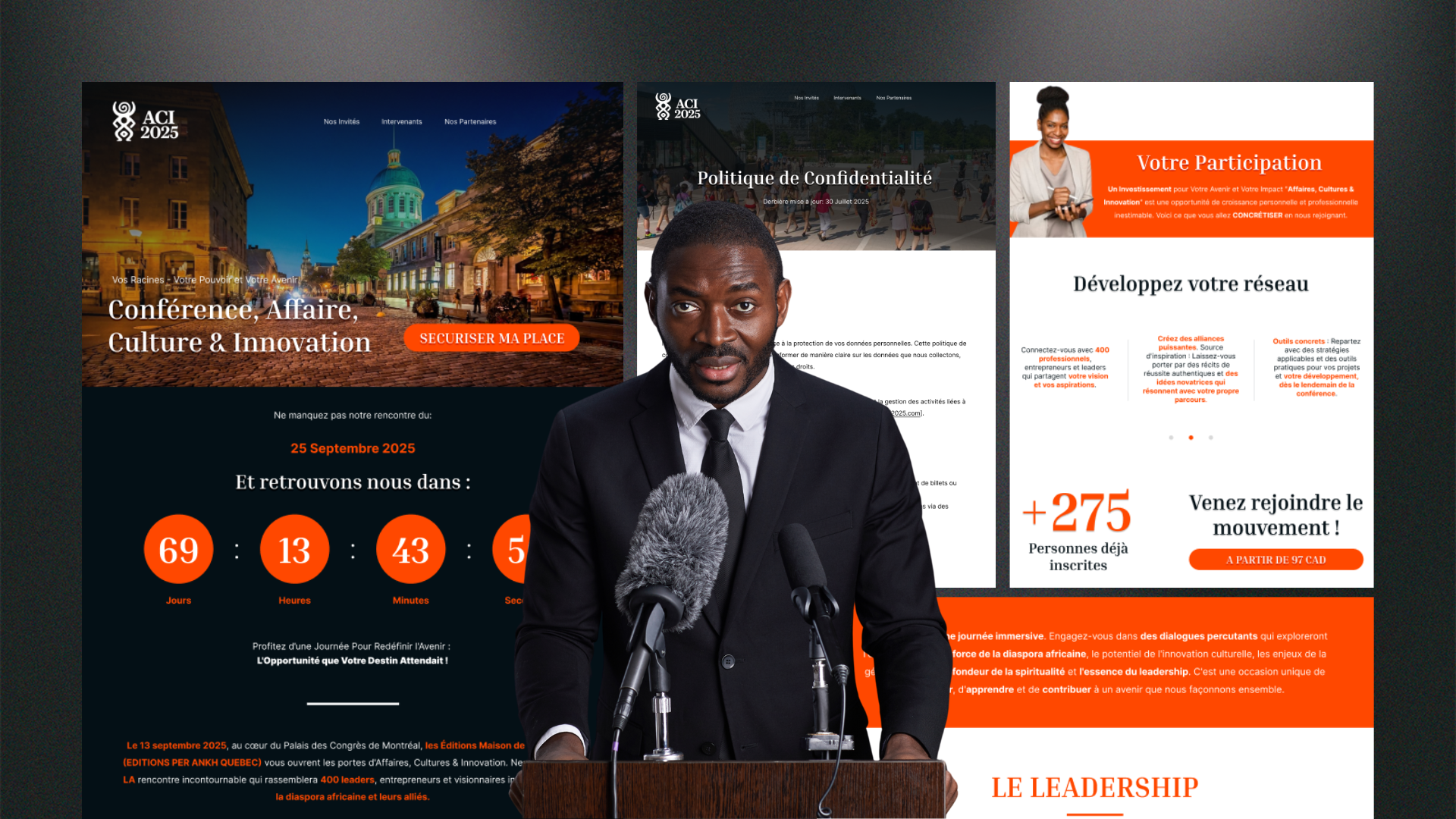 Reveil Diaspora – Conference Website Design